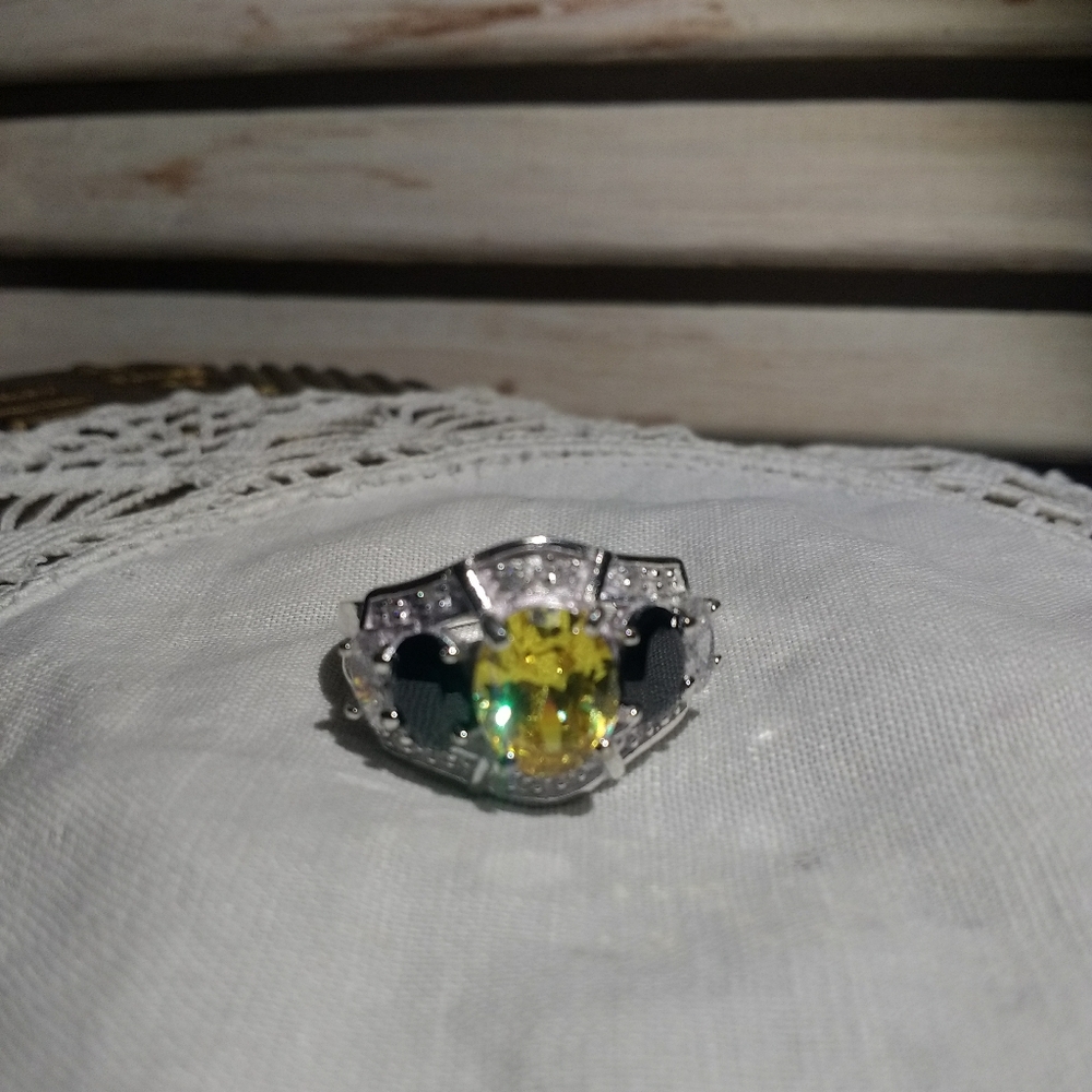 Gorgeous Large Gemstone Ring, 925 - image 2